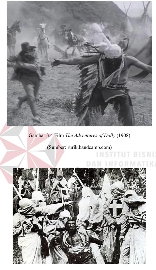 Gambar 3.5 Film The Birth of a Nation (1915)  (Sumber: infinitearttournament.com)  Gambar 3.4 Film The Adventures of Dolly (1908) 