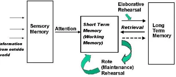 Figure 1. Three-Box Model of Memory (Brown, 2008) 