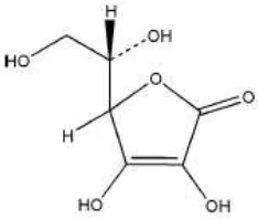 Gambar 9. Strukur asam askorbat (Rowe, 2009) 
