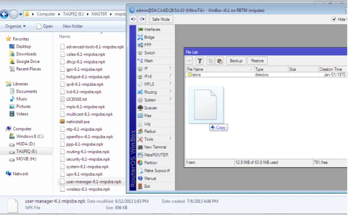 Gambar 10. Instal Packages User Manager