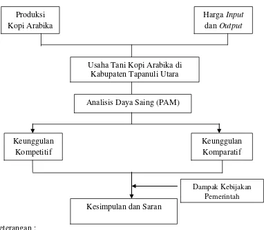 Gambar 1. Skema Kerangka Pemikiran Analisis Daya Saing Komoditas Kopi 