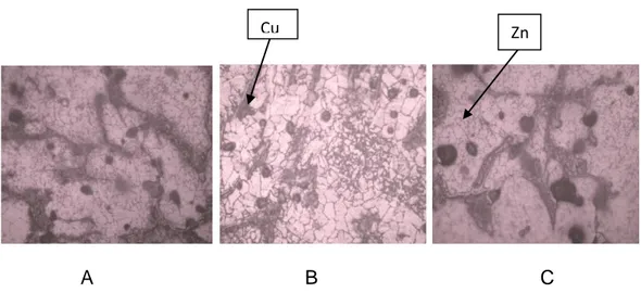 Gambar 15. Perbandingan foto mikro pada pembesaran 200x. (A) Air Sumur, (B)  Oli SAE 40, (C) Udara Suhu Kamar