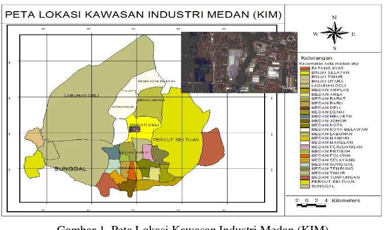 Gambar 1. Peta Lokasi Kawasan Industri Medan (KIM) 