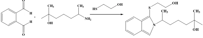 Gambar 7. Reaksi antara OPA dengan heptaminol bersama merkaptoetanol akanmenghasilkan senyawa hasil derivatisasi yang memiliki gugus kromofor dan auksokrom