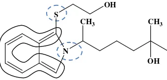 Gambar 8. Gugus kromofor dan auksokrom dari senyawa hasil derivatisasi (Gugus