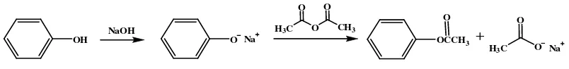 Gambar 3. Reaksi esterifikasi fenol pada kondisi basa 