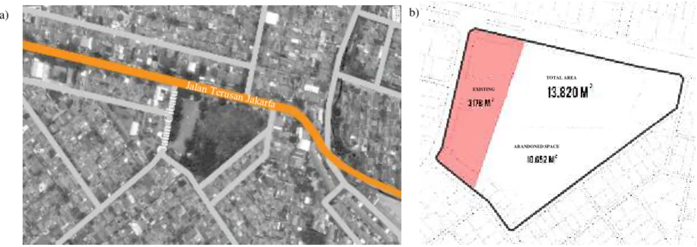 Fig. 4 a) Location of the Terminal; b) Terminal wide area