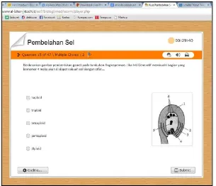 Gambar 6.  Skor Nilai Kuis Daring dengan Moodle 