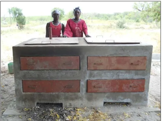 Figure 5: Oyster smoking oven technology transferred from Senegal, constructed at Kamalo oyster site