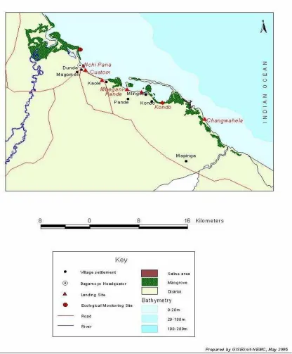 Figure 4. Villages and Landing Sites in the Collaborative Fisheries Area 