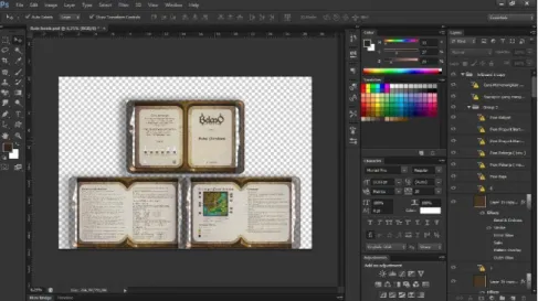 Gambar 13. Proses pembuatan desain rule book 