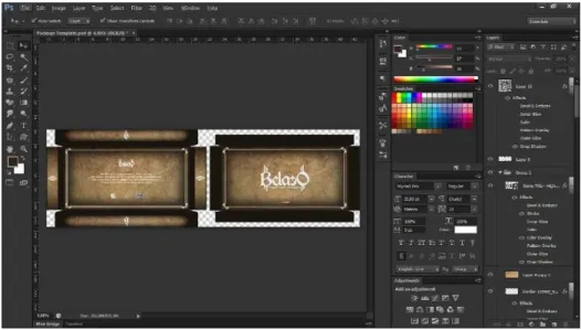 Gambar 12. Proses pembuatan desain package 