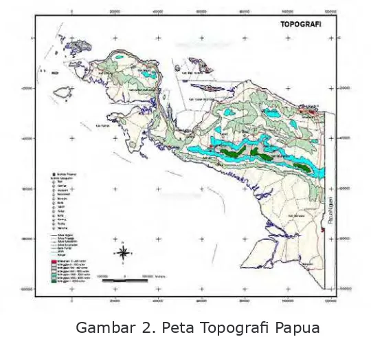 Gambar 2. Peta Topografi Papua
