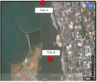Gambar 2.3. Peta lokasih Pantai Losari Makassar (Sumber: Google Maps, 2016).