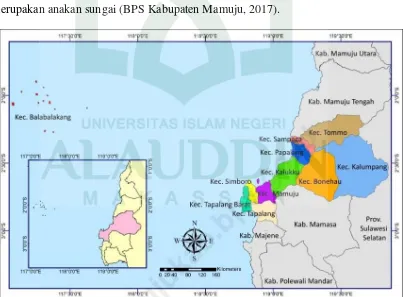 Gambar 2.12. Peta Wilayah Kabupaten Mamuju (BPS Kabupaten Mamuju, 2017) 