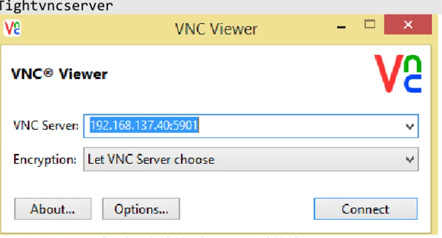 Gambar 2.19 Konfigurasi awal VNC viewer 