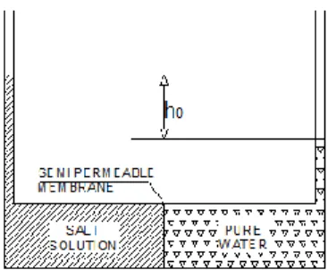 Gambar 2.3 Skema Terjadinya Osmotic Suction  Sumber : Comportement Des Sols Soumis a Une Pression  Interstitielle Negative Application Aux Silos (Indarto 1991) 