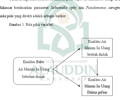 Gambar 1. Pola pikir variabel : 