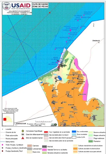 Figure 9 : Carte d’occupation du sol du  CLPA de Cayar (Source CSE) 