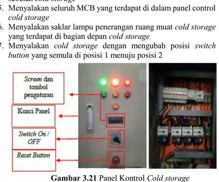 Gambar 3.21 Panel Kontrol Cold storage 
