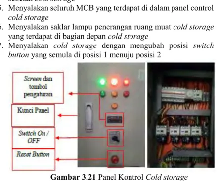 Gambar 3.21 Panel Kontrol Cold storage 