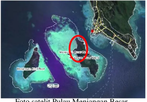 Foto satelit Pulau Menjangan Besar