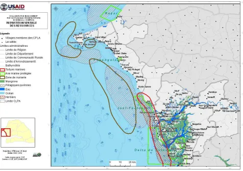 Figure 3 : Carte de la  répartition spatiale des espèces 
