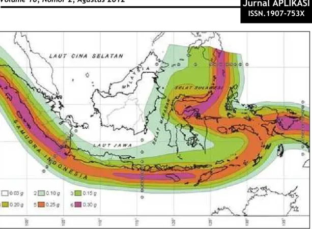 Gambar 3.  Peta Wilayah Zona Gempa Indonesia sesuai SNI 03-1726-2002