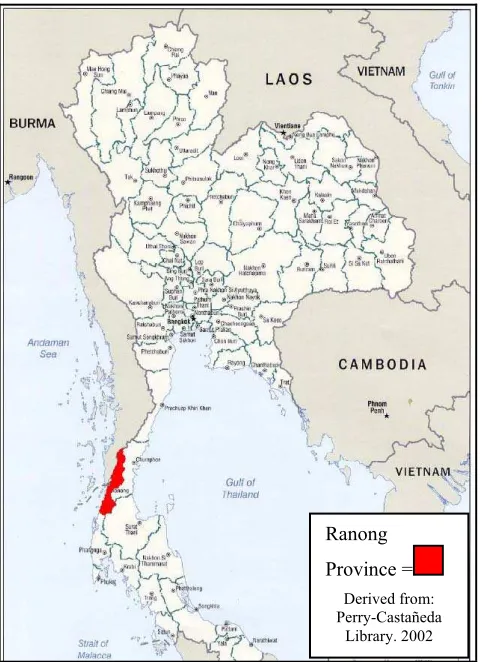 Figure 5. Ranong Province, Thailand - Study Location 