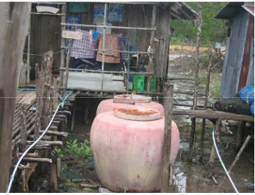 Figure 5. A 1.5 m3 plastic tank for rainwater collection 