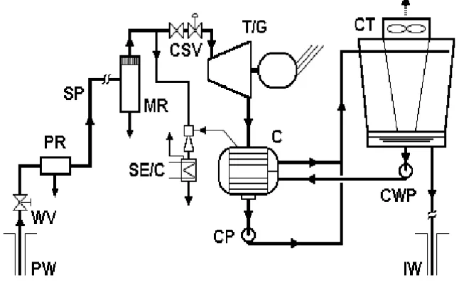 Gambar 2.3 Flow diagram Direct-Steam plants 