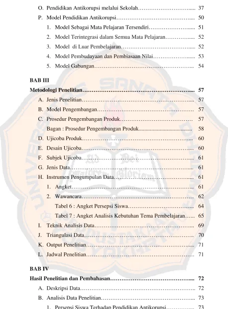 Tabel 6 : Angket Persepsi Siswa……………………………... 64 