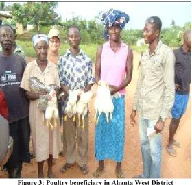 Figure 3: Poultry beneficiary in Ahanta West District 