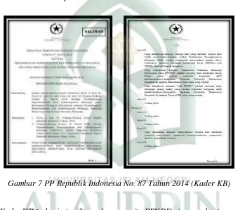 Gambar 7 PP Republik Indonesia No. 87 Tahun 2014 (Kader KB) 