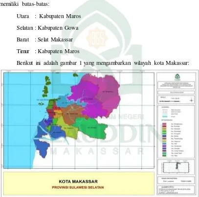 Gambar 1 Peta Kota Makassar 