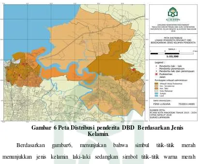 Gambar 6 Peta Distribusi penderita DBD  Berdasarkan Jenis 