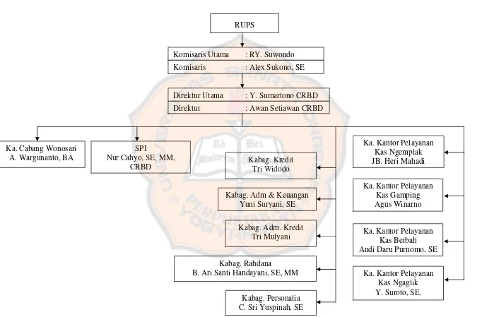 Gambar  IV.1 Struktur Organisasi PT. BPR Shinta Daya 