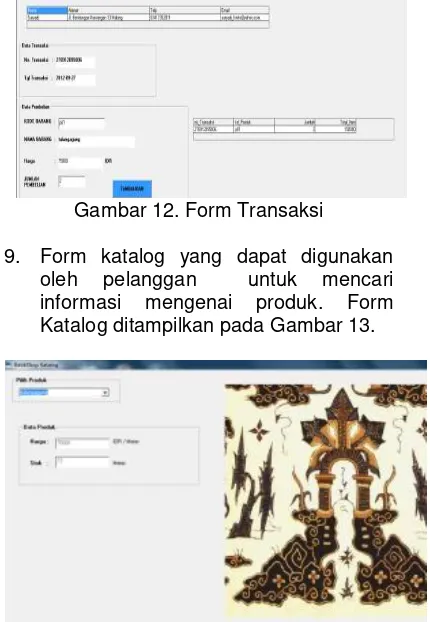 Gambar 12. Form Transaksi 