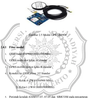 Gambar 2.5 Modul GPS SIM908 