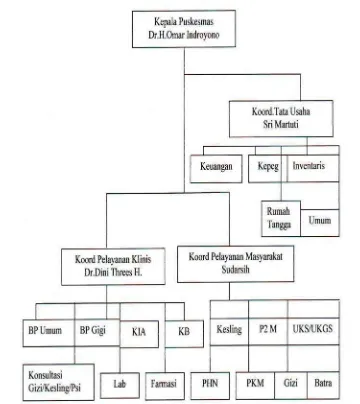 Gambar 3.2. Struktur Organisasi Puskesmas Depok I Sleman Tahun 2006 