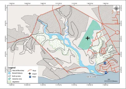 Figure 8: Land use/ land cover scenario around Whin estuary in 2010.   
