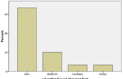 Figure 17 Educational levels of fisheries practitioners in STMA and Shama District 