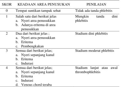 Tabel 2.2 VIP Score (Visual Infusion Phleitis Score) oleh andrew 