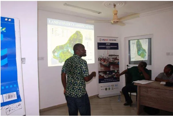 Figure 3: Stephen Kankam presenting on the findings of the Vulnerability assessment to stakeholders 