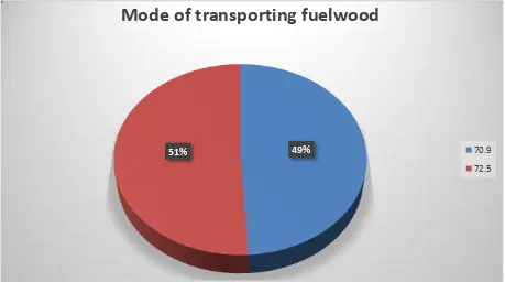 Figure 6 Mode of transporting fuelwood 