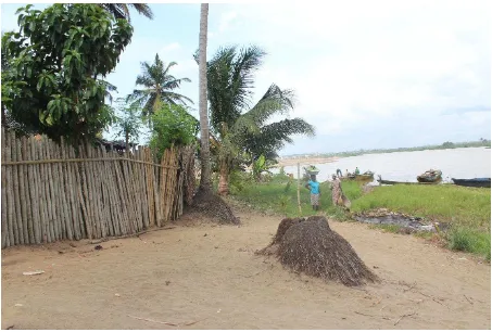 Figure 4 showing structure which is very close to river Pra and exposed to flooding 