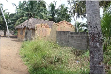 Figure 5 A collapsed structure due to effects of coastal erosion 