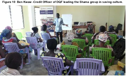 Figure 10  Ben Kwaw -Credit Officer of DQF leading the Shama group in saving culture.  