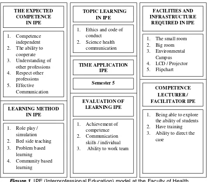 Figure 1. IPE (Interprofessional Education) model at the Faculty of Health 