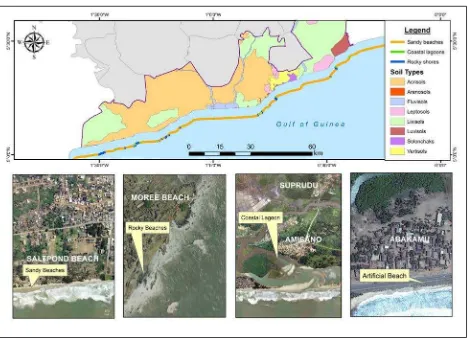 Figure 4. Coastal features and issues along the Central Region’s Coast 